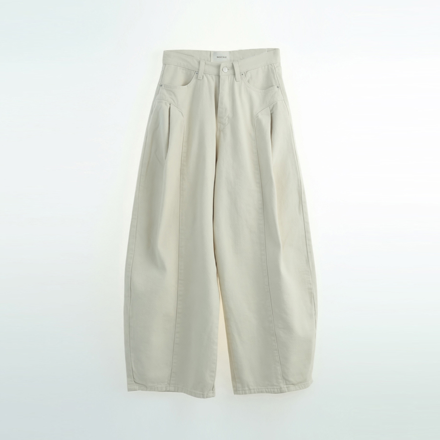 윈터 브러쉬드 코튼 커브 트라우저 (IVORY, 3SIZE) - 상품 이미지