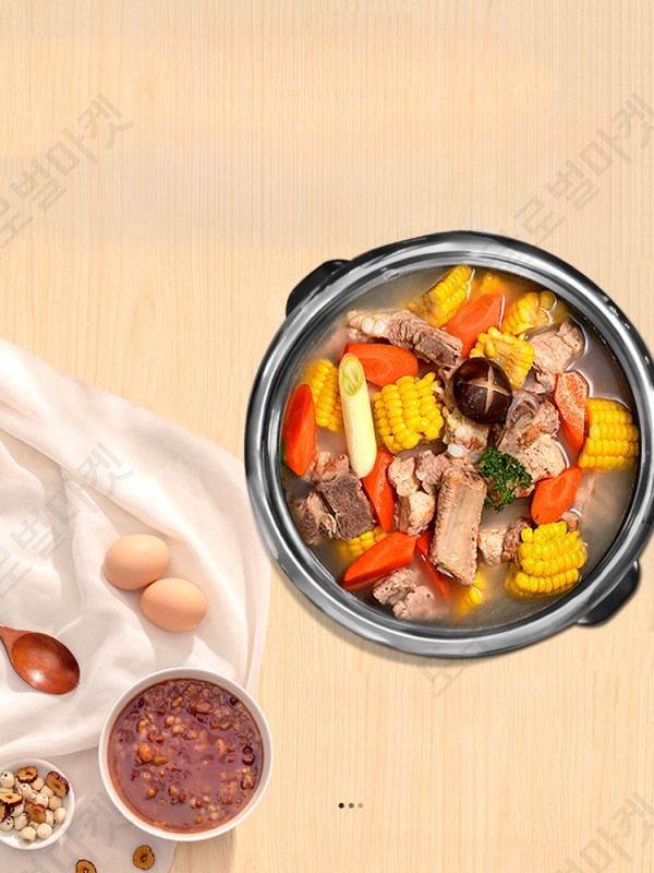 전기곰솥 대용량 육수끓이기 업소용 급식 휴대용 장국통 - 상세 이미지 3