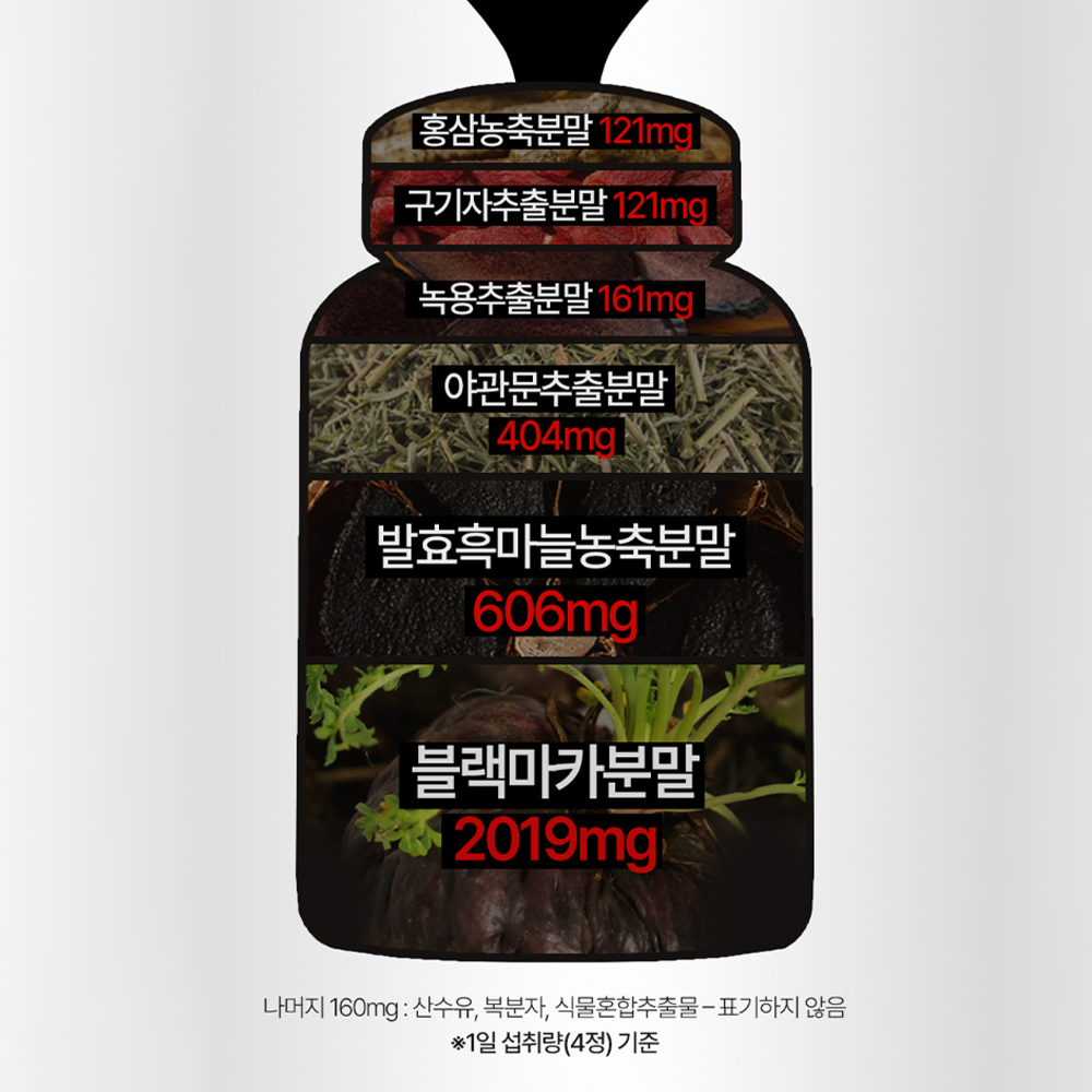 헬로벌크 블랙마카 스테미너 활력 피로회복제 페루 6통 6개월분 이미지 6