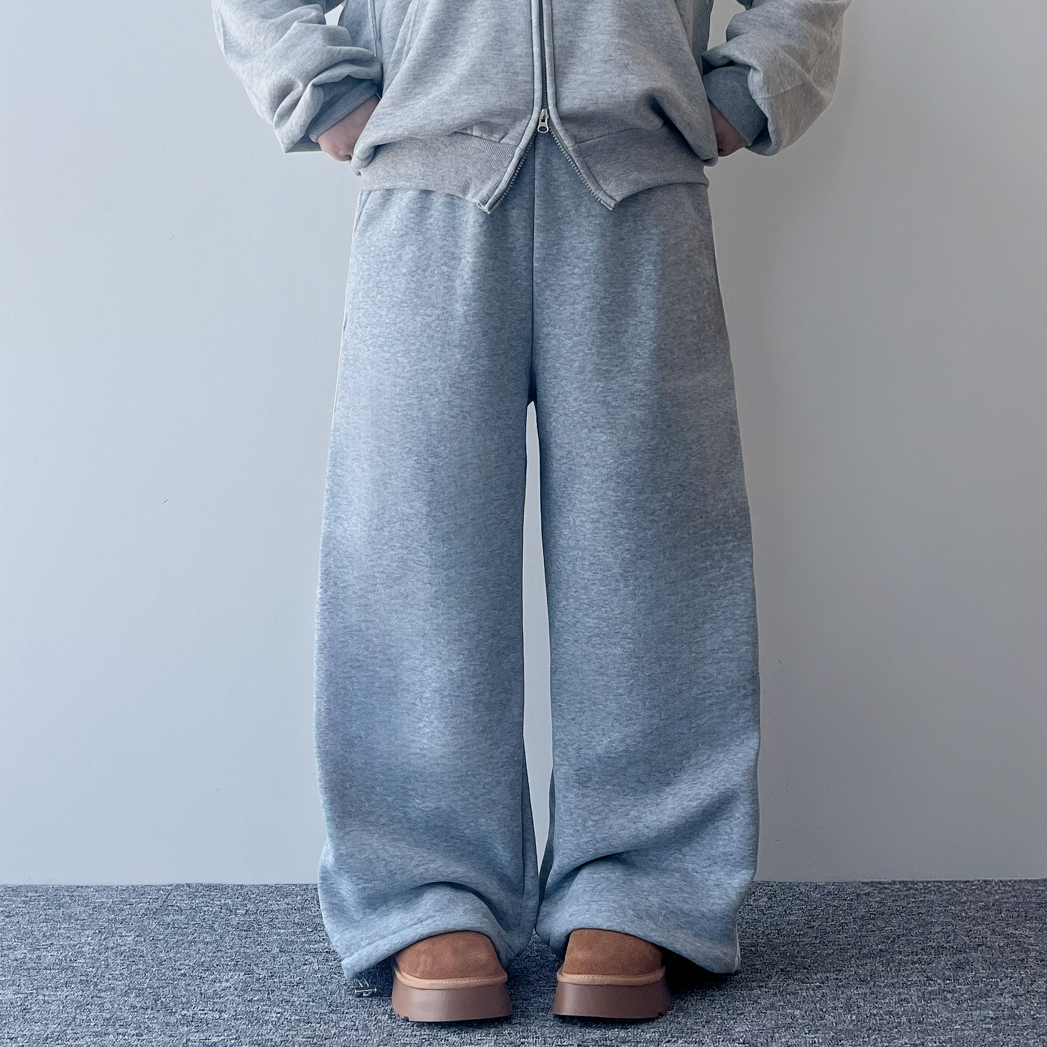 1+1 여성조거 기모와이드트레이닝팬츠 - 상세 이미지 2