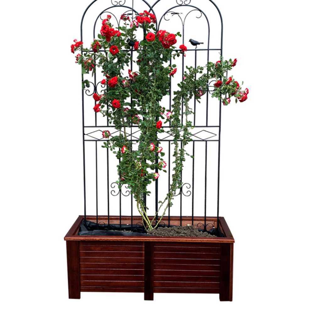 원목 대형화분 방부목 도로 텃밭상자 특대 직사각 60cm - 상품 이미지