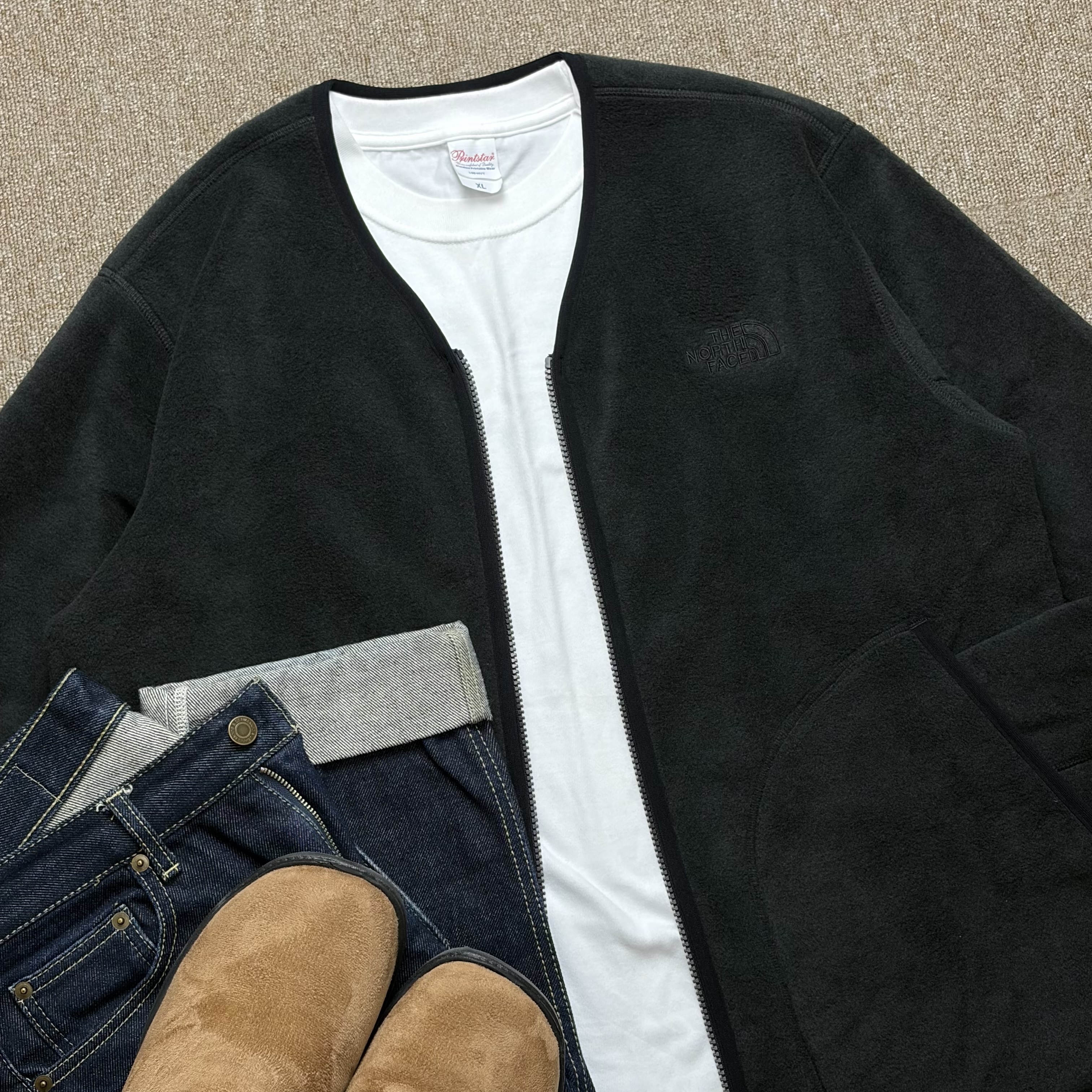 (국내매장판) 노스페이스 경량 가디건 캠퍼 패딩 깔깔이 노벨티 아캄포 후드 캐주얼 자켓