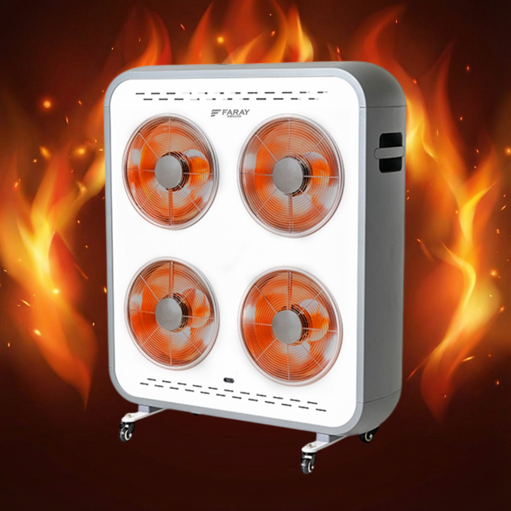 화레이 4구 하이라이트 히터 사무실 대형 전기스토브 FNEH-H4300 화이트