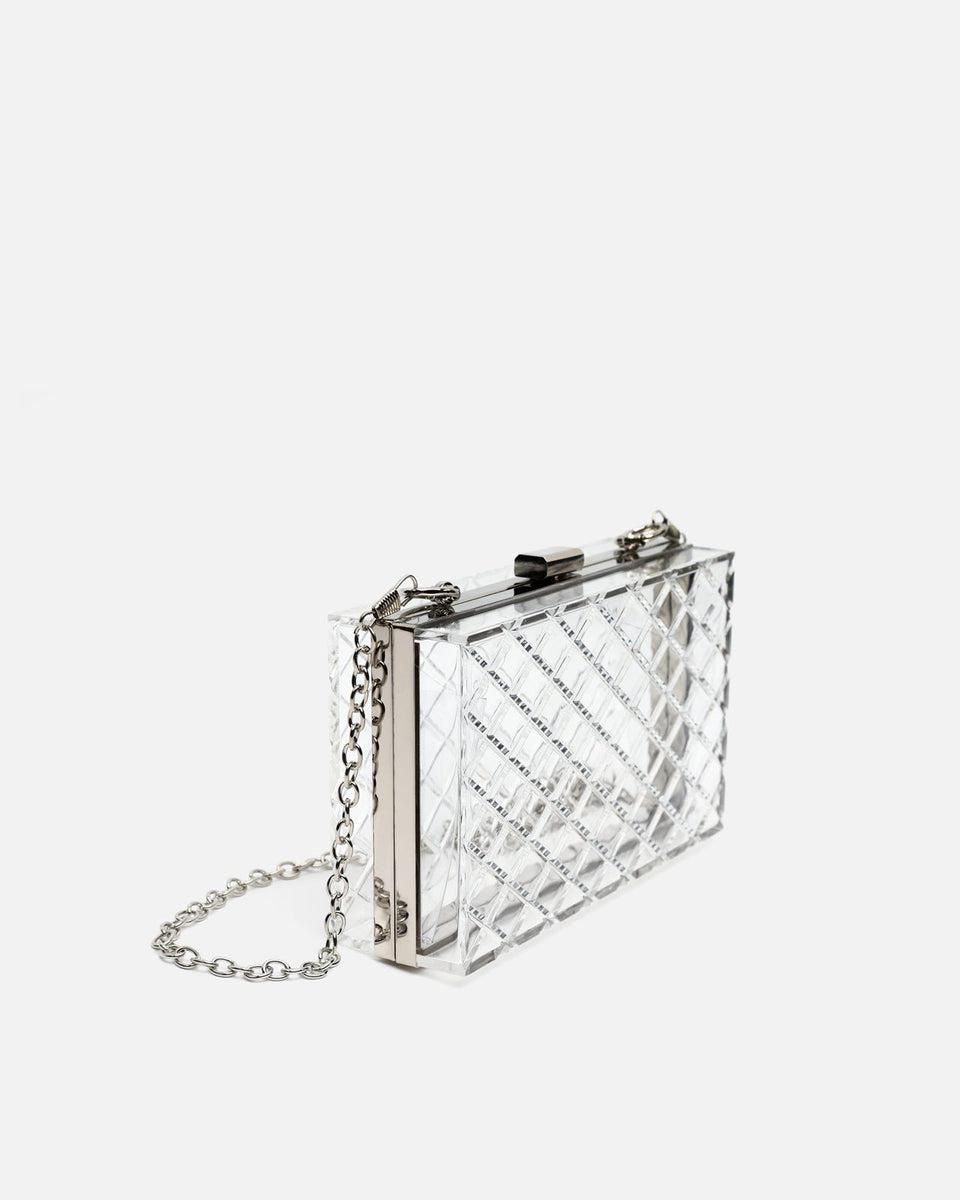 미사코 파티 체인 박스 클러치백 Caja-4900438577012 TRANSPARENT - 상세 이미지 2