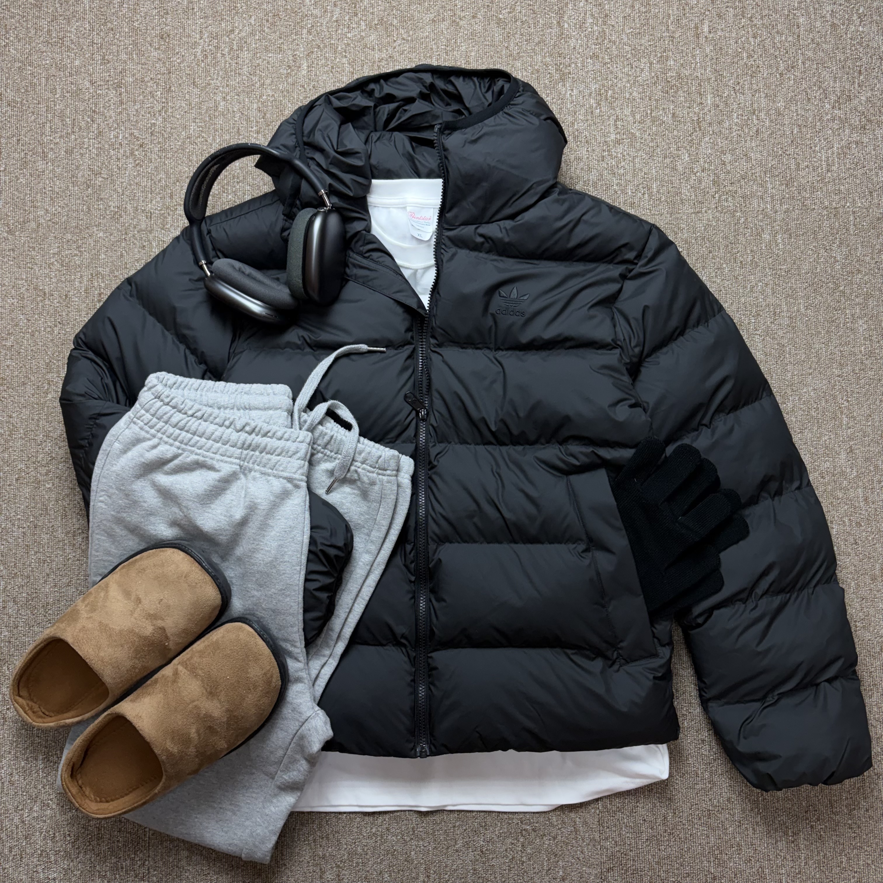 아디다스 숏패딩 오리지날 토널 후드 푸퍼 재킷 패딩 제품 이미지
