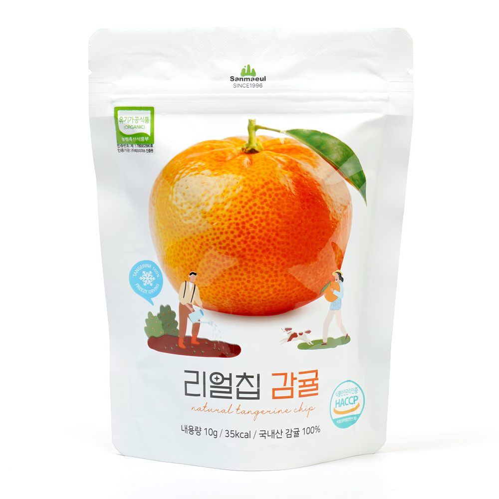 리얼칩 감귤 (10g) 유기농 국내산 동결건조 과일 감귤칩 - 상세 이미지 2