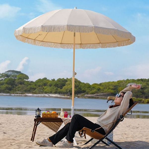 감성 캠핑 파라솔 비치 태슬 파라솔 야외용 접이식