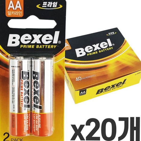 다용도 aa 건전지 프라임 알카라인 건전지 20개 가정용 - 메인 이미지