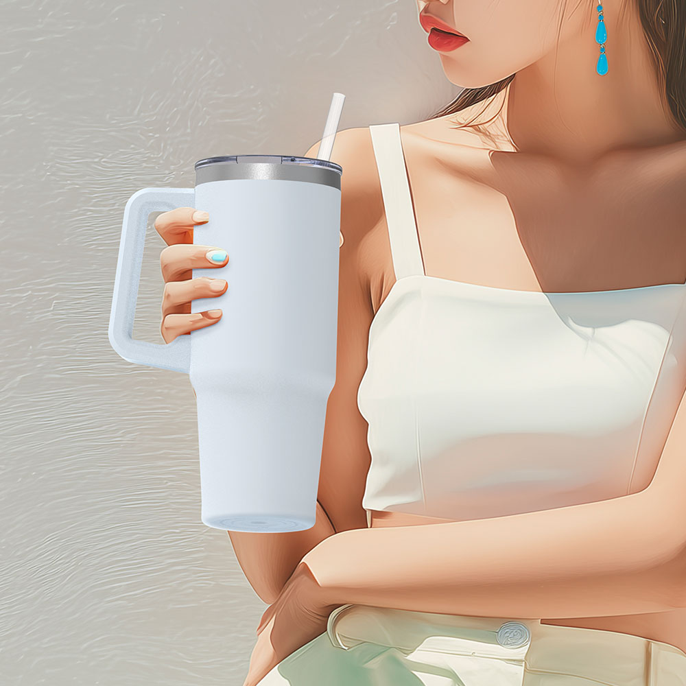 팔레트 대용량 차량용 데일리 텀블러 30oz (손잡이)+빨대 900ml, 블로썸 핑크 이미지 7