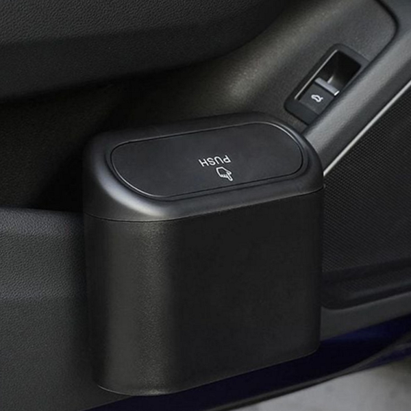 휴대용 차량용 휴지통 차량문 자동차 쓰레기통 수납 블랙