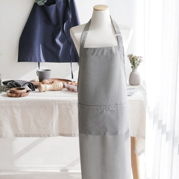 심플 여성 앞치마 요리 성인 앞치마 주방 무지 포켓
