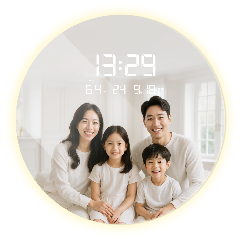 아이코닉 포토 주문제작 디지털 벽시계 신혼부부선물 집들이선물 강아지사진 포토시계 - 상세 이미지 3