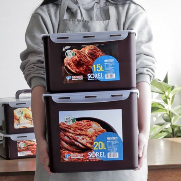 대용량 김치 보관 용기 직사각 김치 밀폐 용기 김치통 냉장고 - 상품 이미지
