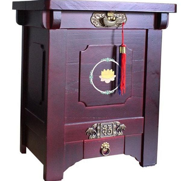 전통 원목 쌀통 20kg 오동나무 쌀통 쌀독 보관함 - 상품 이미지
