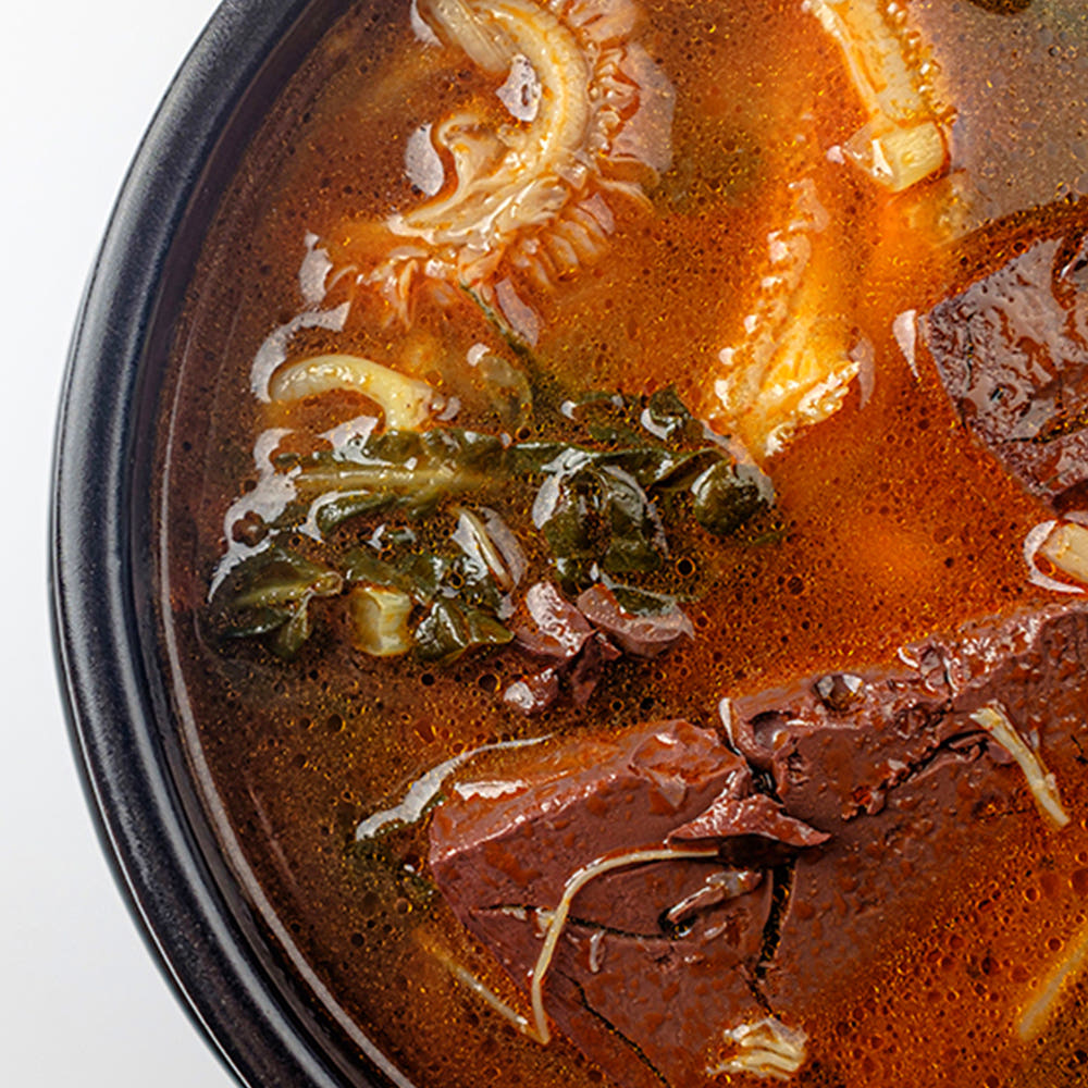 [더 저렴한-센터합배송]얼큰 우거지 양평해장국 550g/ 선지 해장국 술국 칼칼한 속풀이 이미지 8