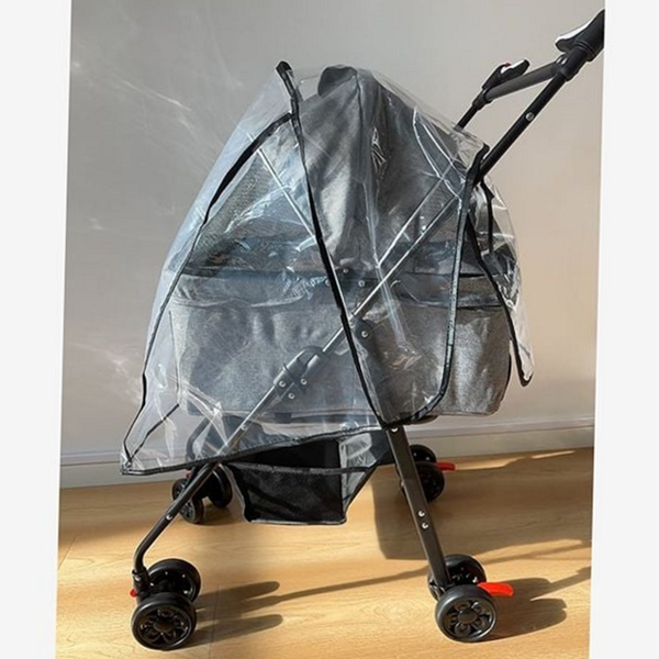 방수 반려견 유모차 투명 강아지 유모차 덮개 바람막이 장마