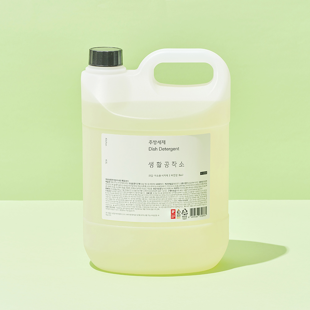 생활공작소 친환경 대용량 주방세제 4L 제품 이미지