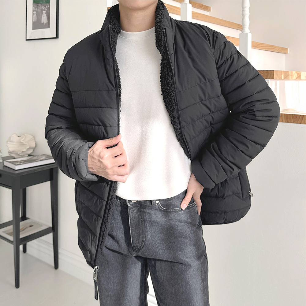 DKNY 남성 쉐르파 플리스 자켓 점퍼 - 상품 이미지