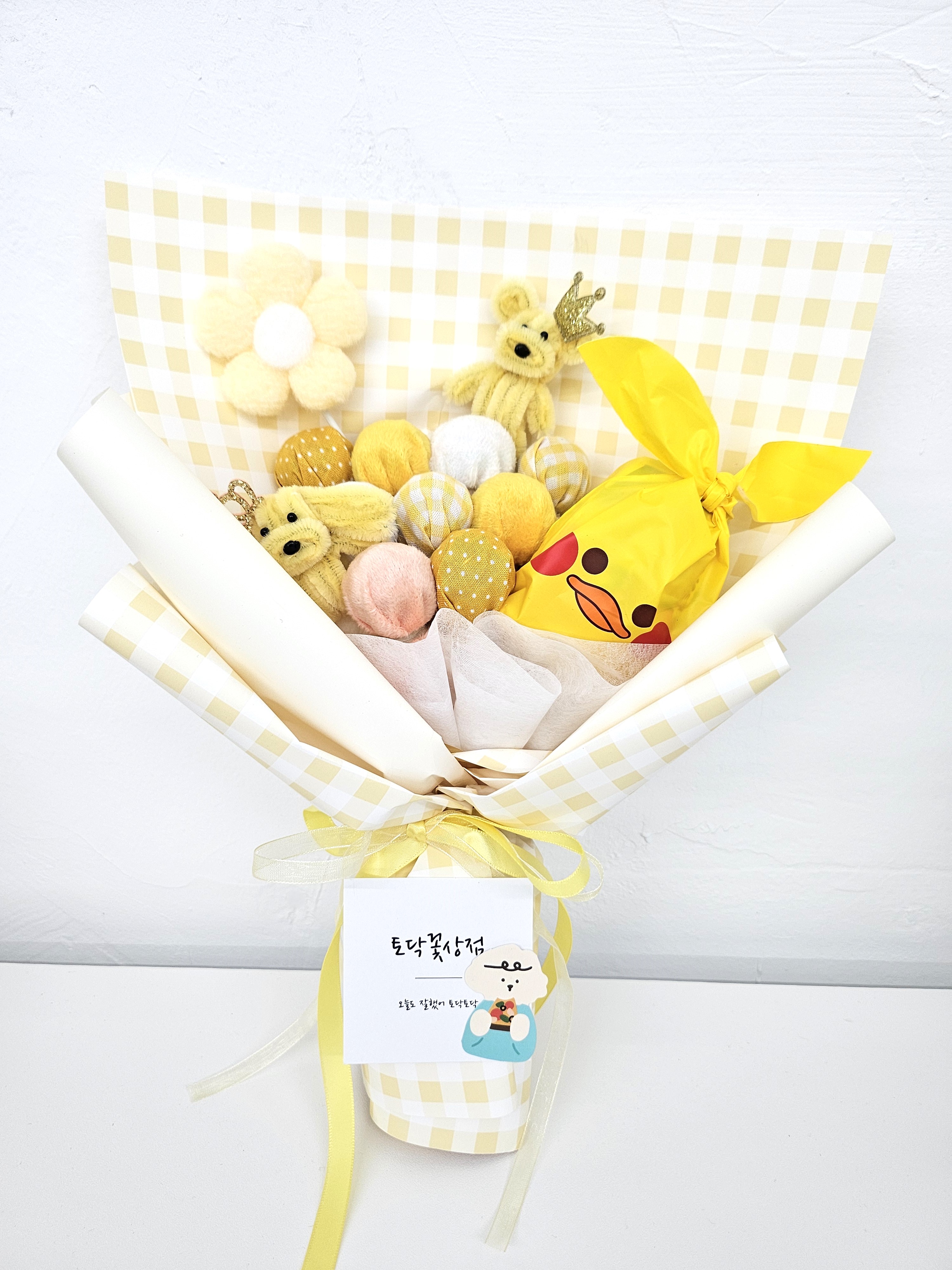 모루인형 킨더조이 사탕 츄파츕스 유치원 어린이집 졸업식 학예회 재롱잔치 꽃다발 오렌지 - 상세 이미지 2