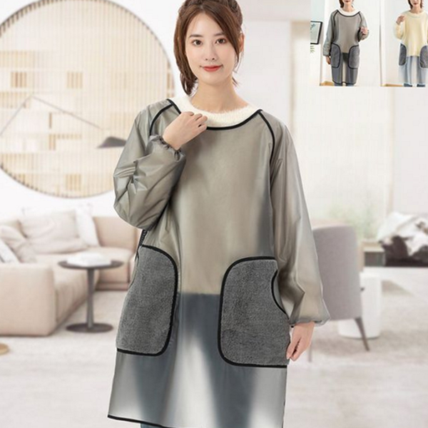 포켓형 방수 앞치마 소매형 긴소매 앞치마 주방 요식업 작업 생활