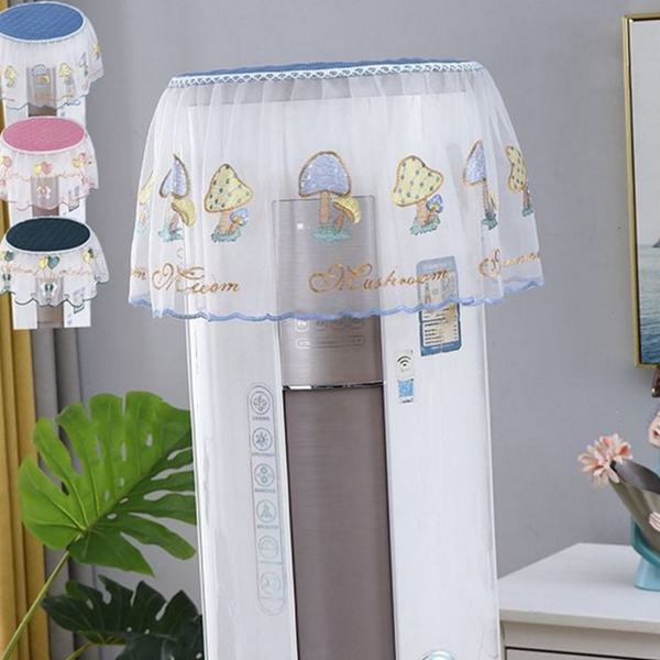 레이스 에어컨 방진 커버 디자인 스탠드 에어컨 커버 인테리어 가리개