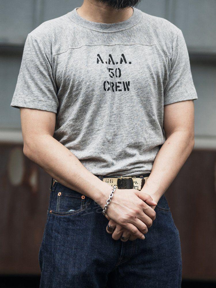브론슨 BRONSON 경량 면 반팔 티셔츠 AAA 아메리칸 풋볼 빈티지 플랫 숄더 스포츠 회색 S - 상세 이미지 4