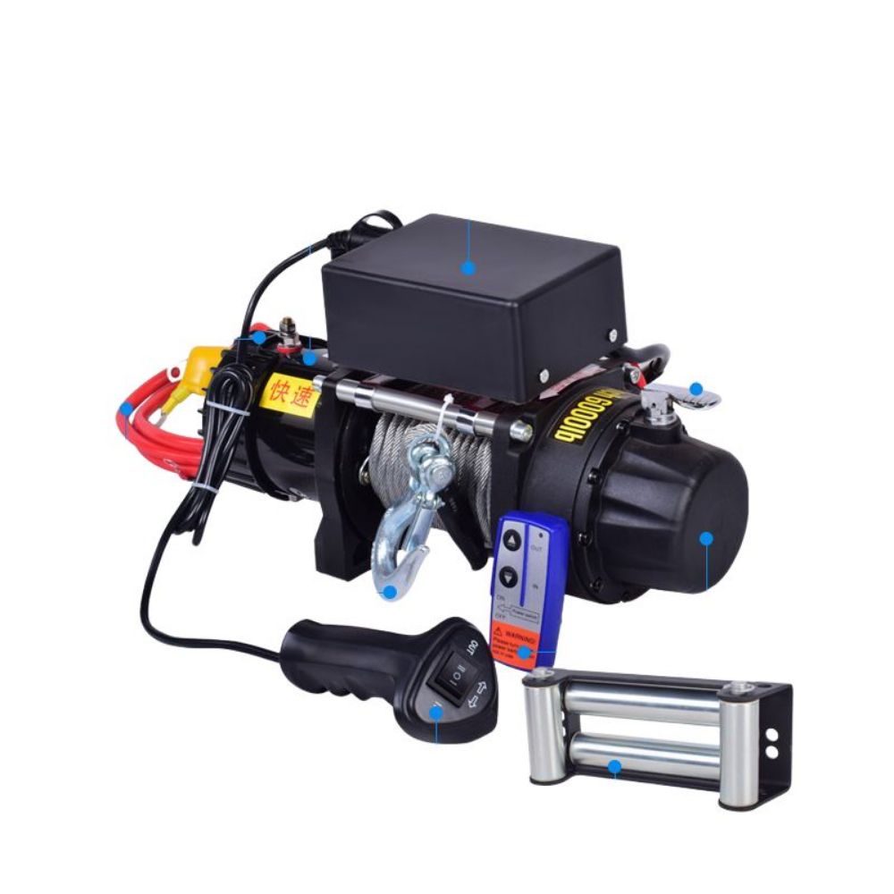 강력한 12v 윈치 대형 차량용 자동 24V 화물차 선풍기 방수 12V 4500lbs 핸들 스위치 - 상품 이미지