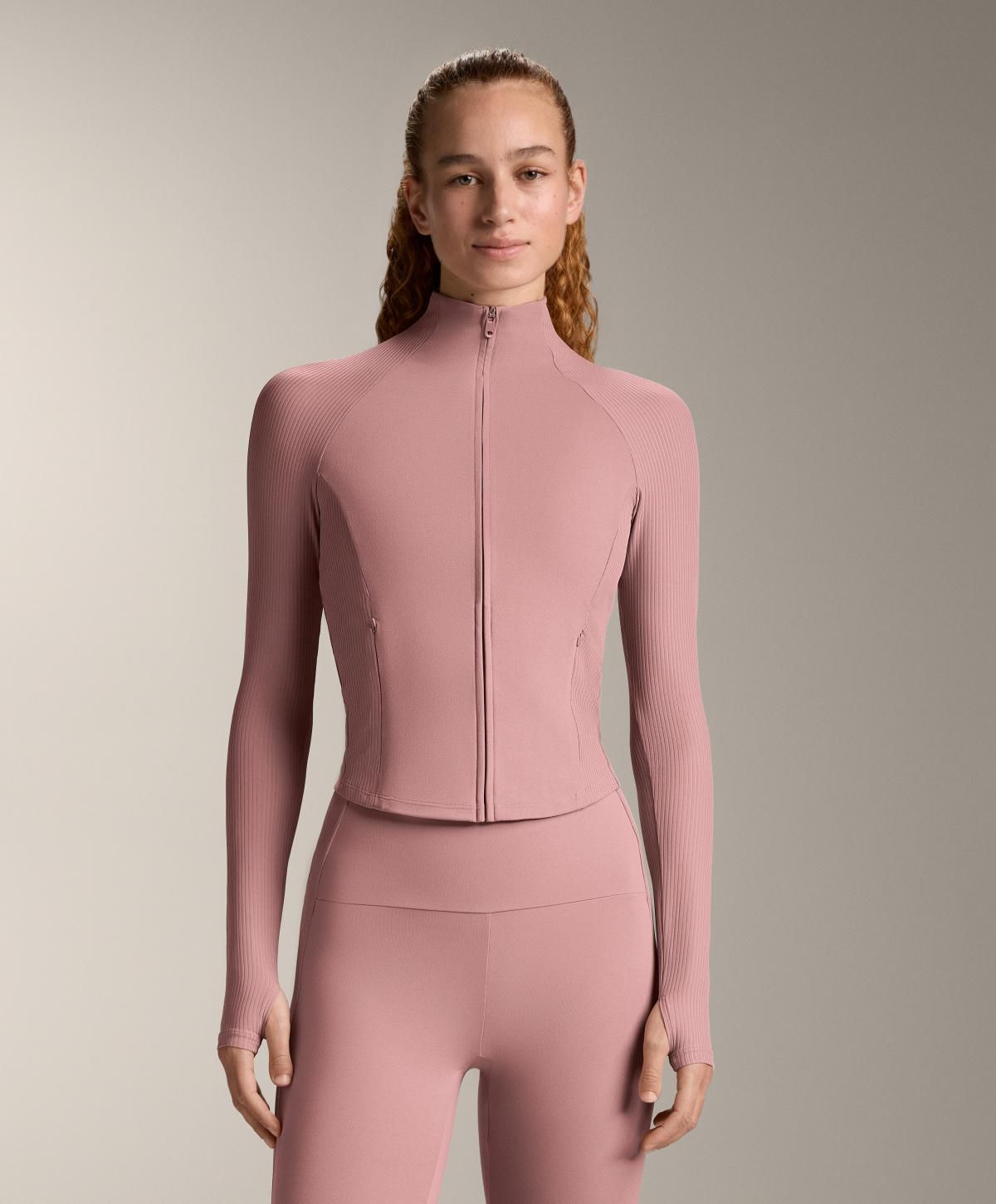 오이쇼 테크니컬 골지 집업 재킷 1645/332 SOFTPINK - 상세 이미지 2
