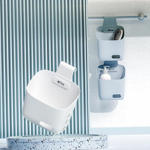 걸이형 벽걸이 수납함 바스켓 욕실 정리함 화장실 수납 선반 - 메인 이미지