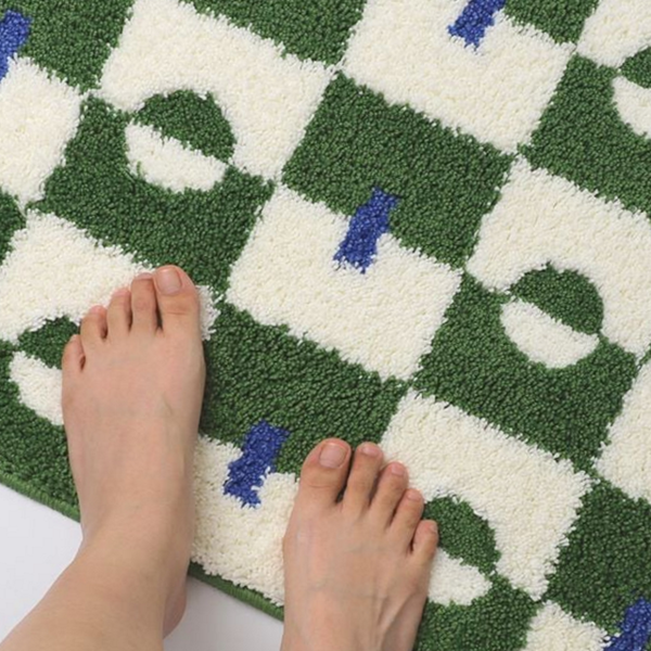 부드러운 욕실 발 매트 북유럽 현관 발 매트 디자인 세탁 - 메인 이미지