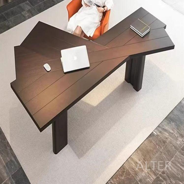 비정형 테이블 거실테이블 데스크 원목 다이닝 책상 160x90x75x5cm - 상세 이미지 3