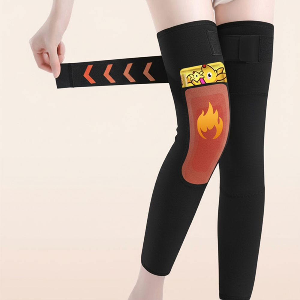 [핫팩아대] 로제티카 핫팩넣는 약기모 무릎보호대 포켓 온열찜질 아대 45cm - 상품 이미지