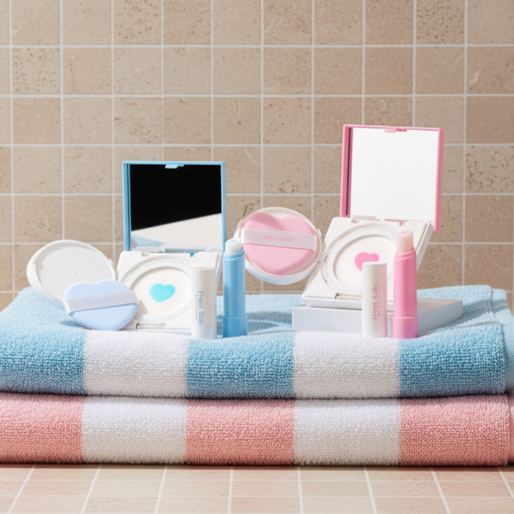 [팩트+립밤]프롬키즈 스킨듀오 세트 유아 어린이 초등 스킨케어 화장놀이 뷰티 선물