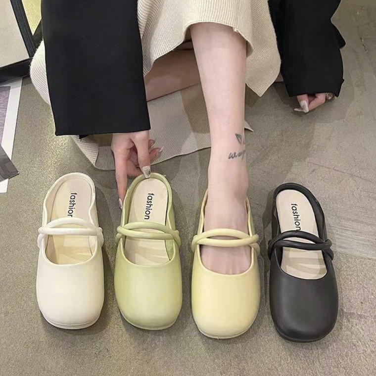 우프스 둥근코 유연한 블로퍼 뮬슬리퍼 여성블로퍼 샌들 - 메인 이미지