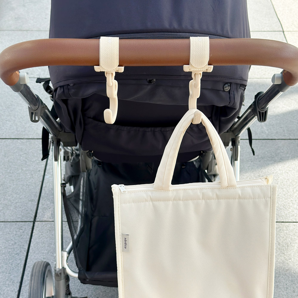 노르디코 유모차걸이 유모차가방걸이 베이지