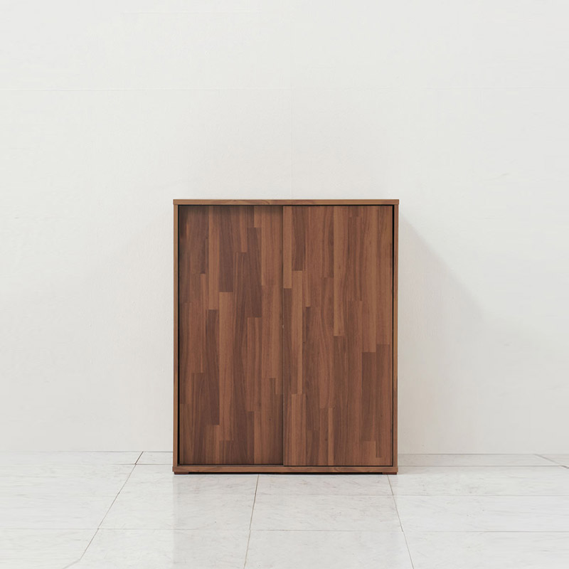 올굿퍼니처 슬라이딩 다용도 수납장 미닫이 틈새 슬림 높은 슬라이드 도어 600x400x800mm, 3단, 멀바우 - 상품 이미지