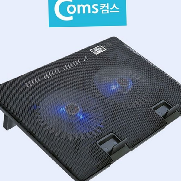 저소음 노트북 쿨러 패드 듀얼 노트북 거치대 대형 휴대용 메탈 - 상품 이미지