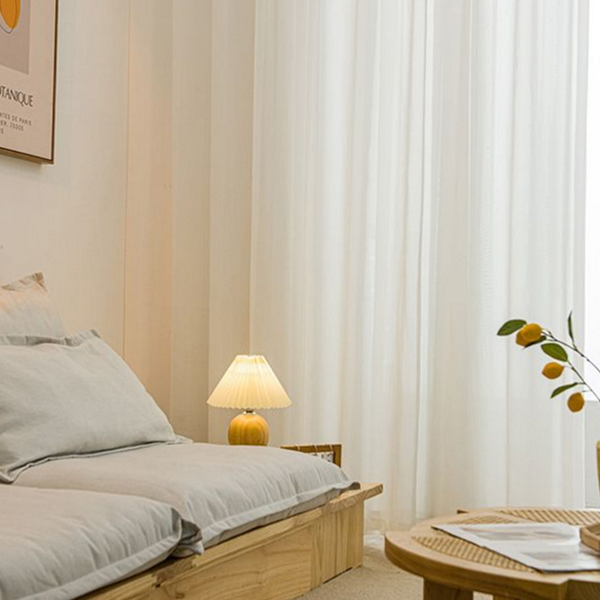 하늘하늘 쉬폰 커튼 나비 차르르 커튼 화이트 암막 거실