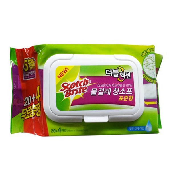 미세먼지 물걸레 청소포 극세사 더블 액션 청소포 일회용 티슈형 바닥 - 상품 이미지