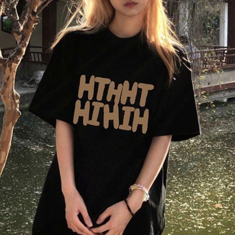 반팔티 심플 레이디 레터링 숏슬리브 S/S 스타일이지웨어 와이드핏 - 상품 이미지