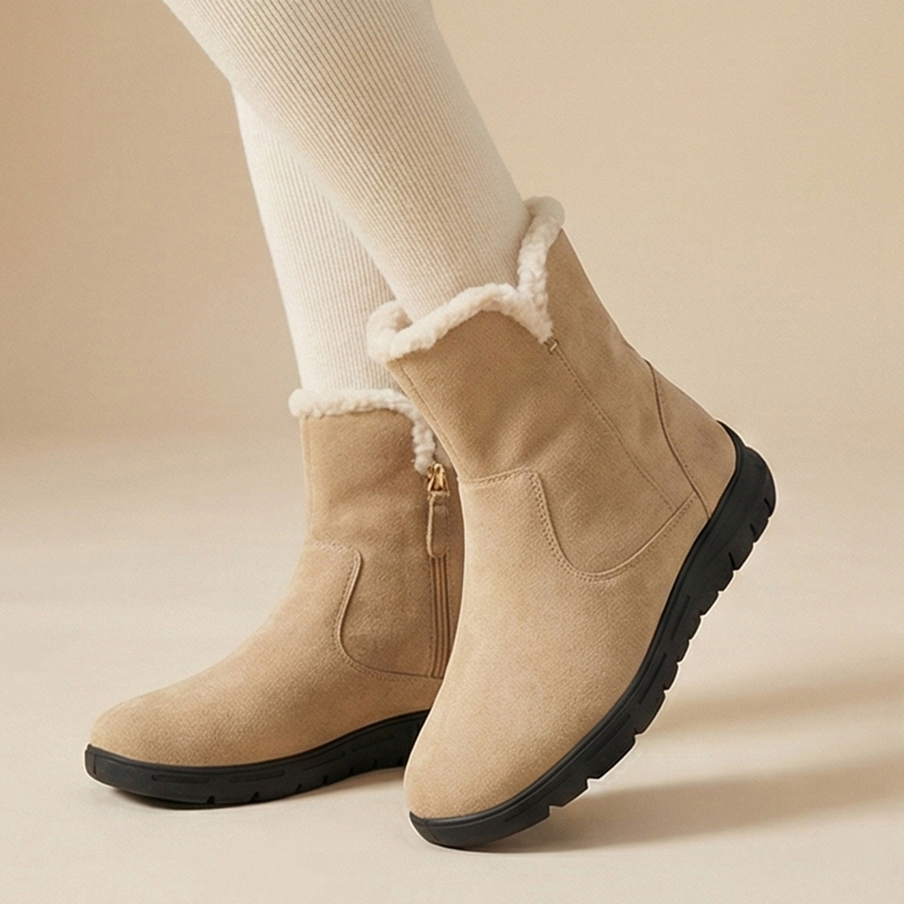 230~255 데이워크 털내피 발편한 아치깔창 여성 앵클 털부츠 도라 DW30078