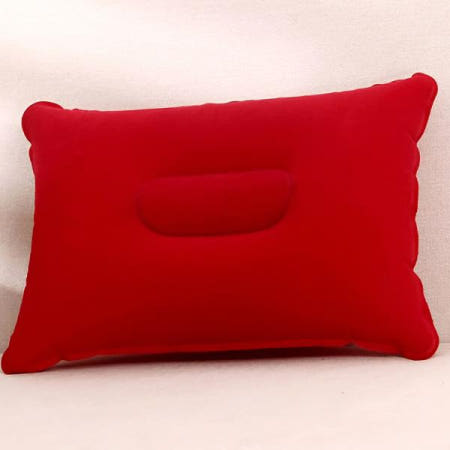 자사 협력업체 캠핑용 베개 백패킹 휴대용 에어 레드 야외 수면 쿠션 휴대 용 솜 방수 압축 경량