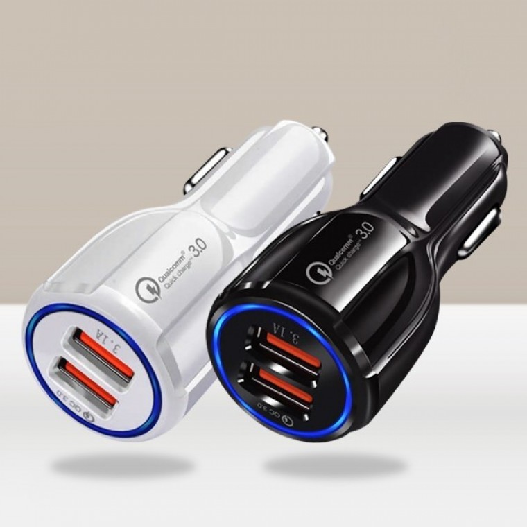 스위스윙거 QC3.0 2포트 차량용충전기 시가잭 3A 시거잭충전기 USB차량용고속충전기 스마트폰충전기 - 상품 이미지