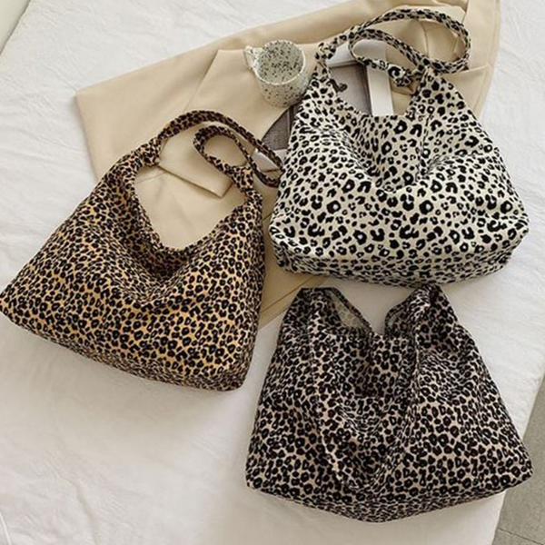 데일리 호피무늬 숄더백 유니크 레오파드 숄더백 버킷백 빈티지 - 상품 이미지