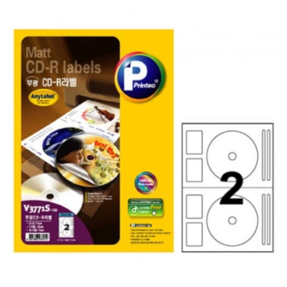 CD DVD 라벨 V3771S 100매 DVD제작 CD디자인 CD라벨지 - 상품 이미지