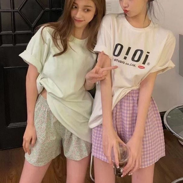 파스텔 여성 면 반바지 데일리 여성 밴딩 반바지 팬츠 여름 - 상품 이미지