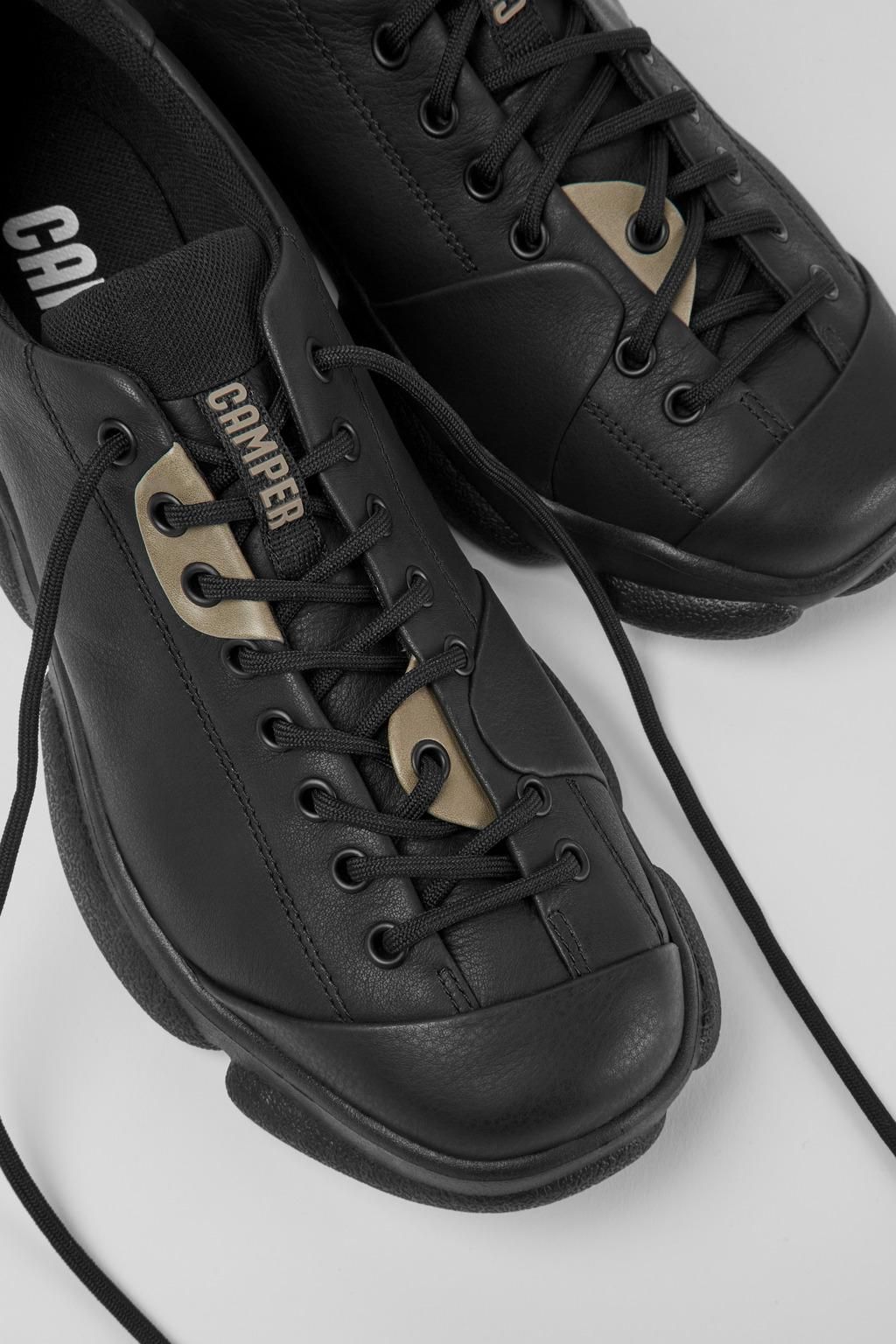 캠퍼 블랙 레더 청키 스니커즈 Karst K100769-002 BLACK - 상세 이미지 2