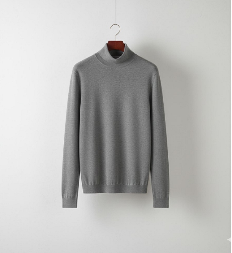 팬텀골프 남성 겨울 기본 터틀넥 피드룩 골프웨어 니트 티셔츠 - 상세 이미지 5