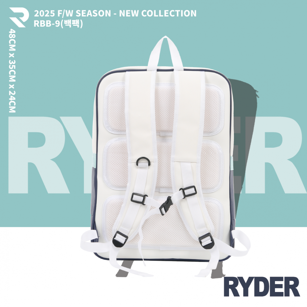 라이더 RYDER RBB-9 배드민턴 백팩 스쿼시 테니스 스포츠 가방 라켓 신발 수납 - 상세 이미지 2