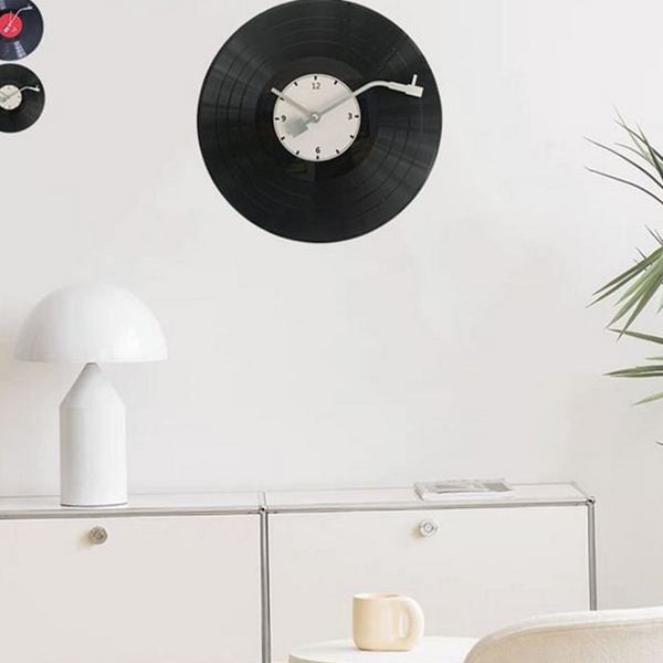 레트로 lp 인테리어 시계 빈티지 lp 벽 시계 30cm 벽걸이 - 메인 이미지